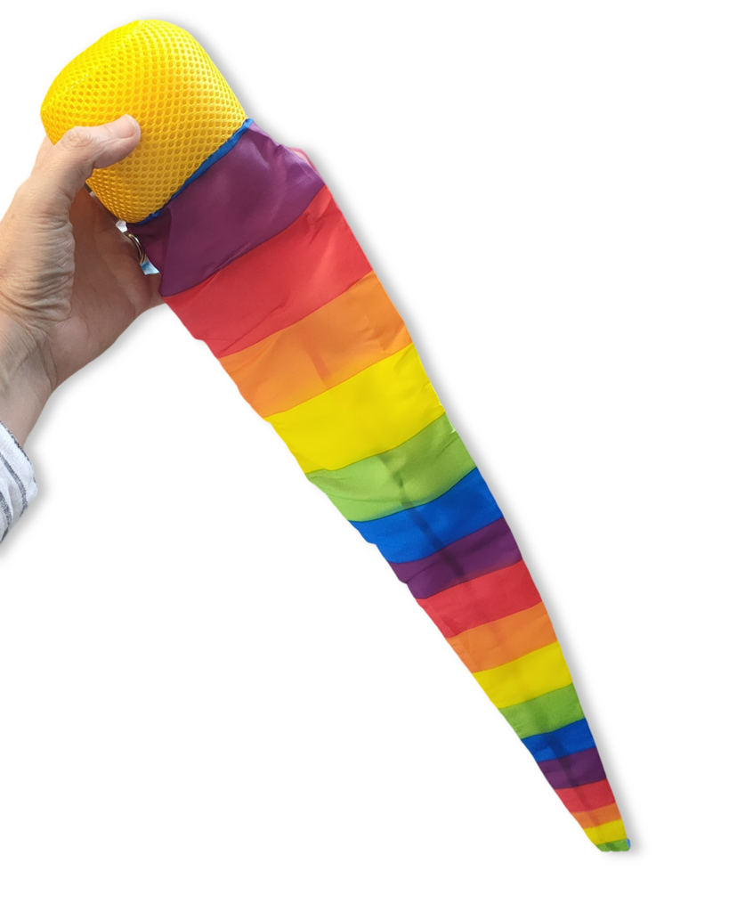 Rainbow Comet | Soft grip throw & catch ball with tail - STEAM Kids Brisbane