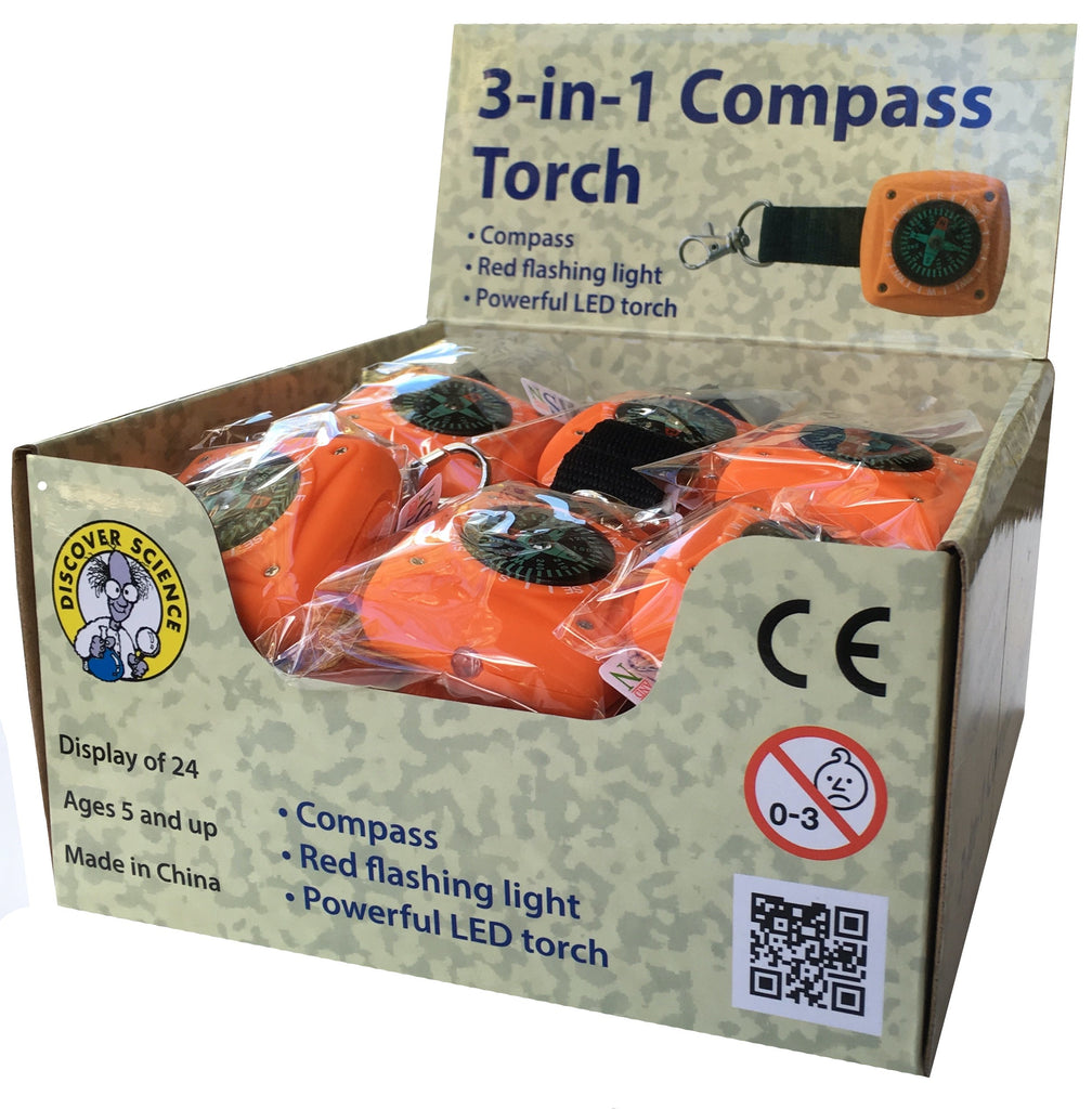 3-in-1 Compass Torch - STEAM Kids Brisbane