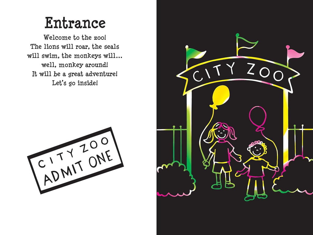 At the Zoo Scratch and Sketch -  Art Activity Book - STEAM Kids Brisbane