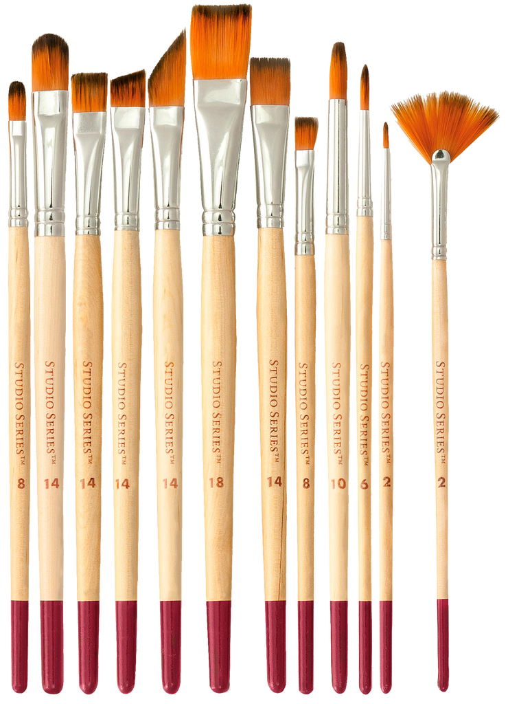 Artist's Set of 12 Nylon Brushes | Studio Series - STEAM Kids Brisbane