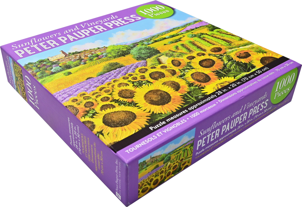 Sunflowers and Vineyards 1000 Piece Jigsaw Puzzle - STEAM Kids Brisbane