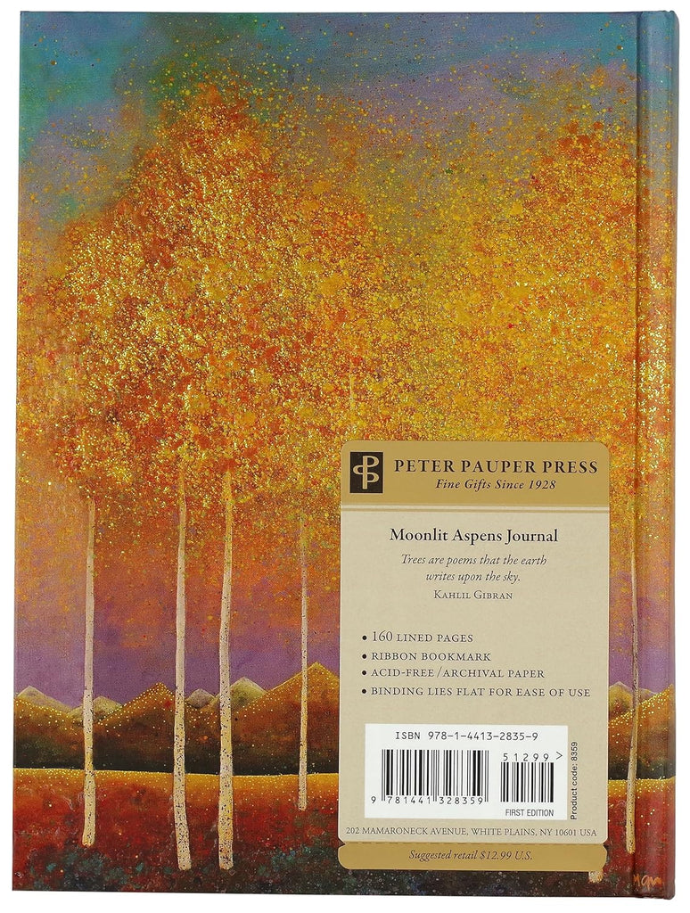 Moonlit Aspens Lined Hardcover Journal - STEAM Kids Brisbane