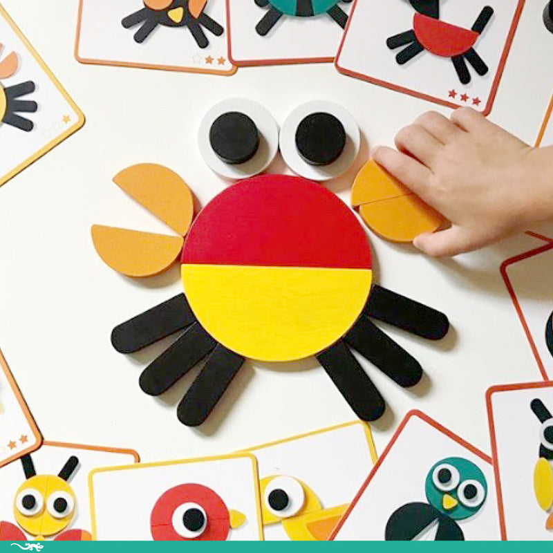 Ze Geoanimo Wooden Shapes Activity | Djeco - STEAM Kids Brisbane