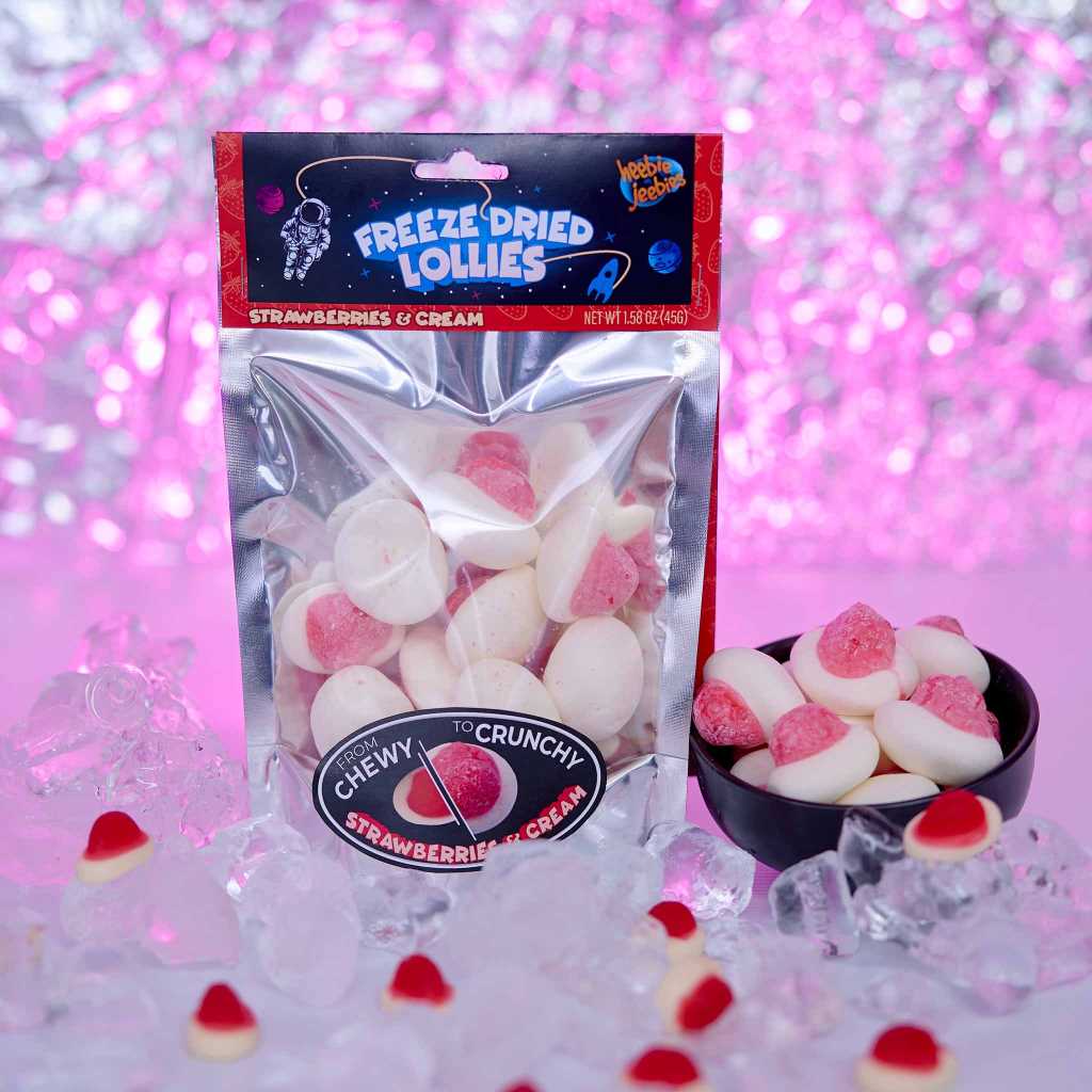 Large Freeze Dried Strawberries and Cream Lollies | Heebie Jeebies - STEAM Kids Brisbane