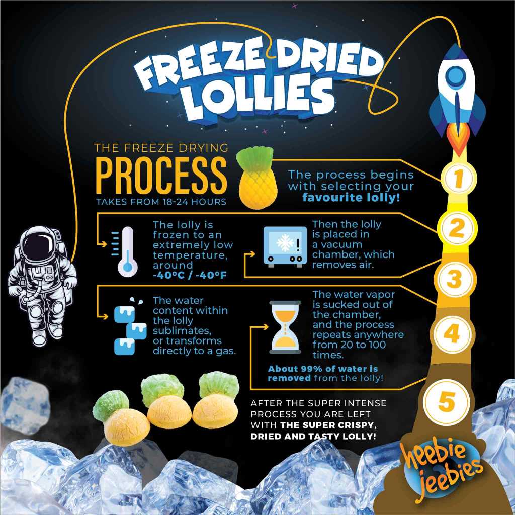 Large Freeze Dried Pineapple Lollies | Heebie Jeebies - STEAM Kids Brisbane