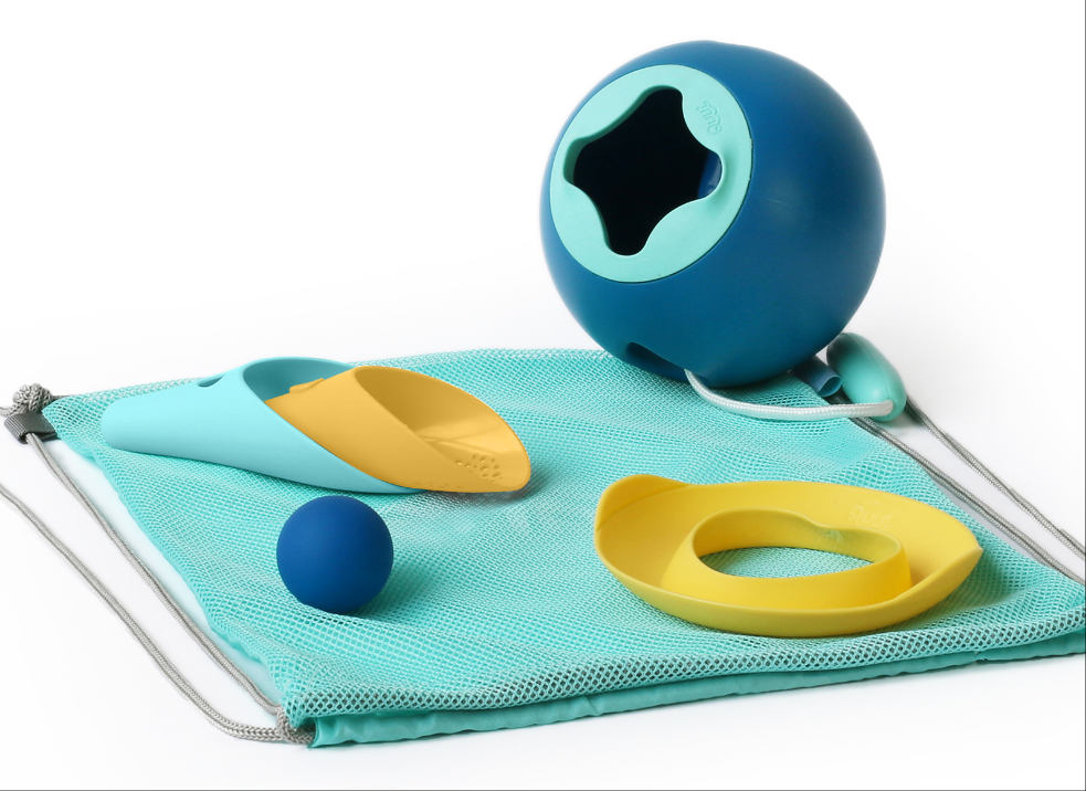 Quut Beach Set - 16cm Ballo Bucket, Cuppi Scoop/Sieve/Ball, Sand Shaper - STEAM Kids Brisbane