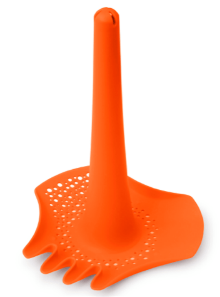 Quut Triplet 24.5cm Beach Digger/Sieve/Rake/Funnel | Orange - STEAM Kids Brisbane