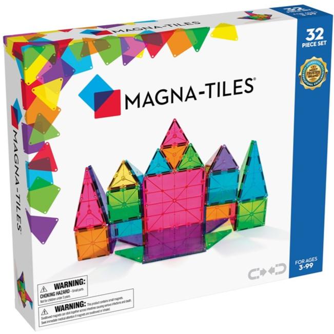 Magna Tiles Classic - 32 Piece Magnetic Construction Set - STEAM Kids Brisbane