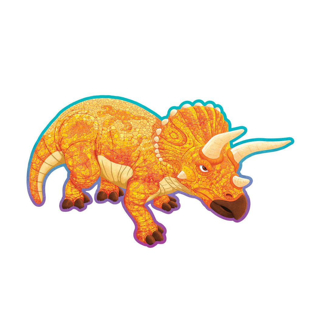 Triceratops Shiny Floor Puzzle 52 Piece | Peaceable Kingdom - STEAM Kids Brisbane