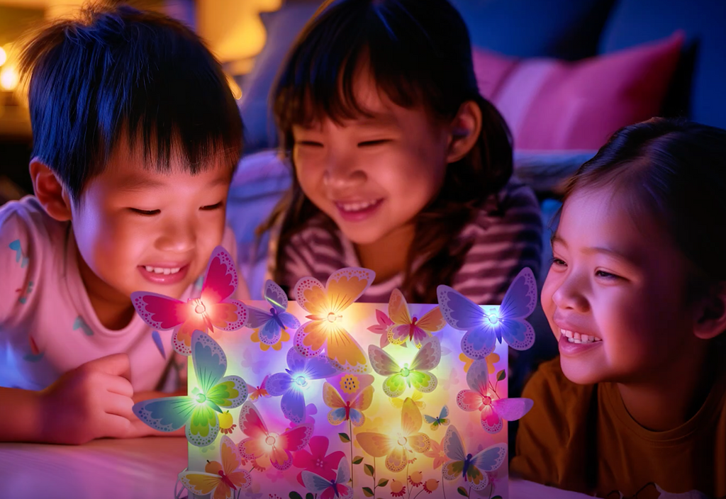 3D Glow Butterfly Canvas | KidzMaker - 4M - STEAM Kids Brisbane