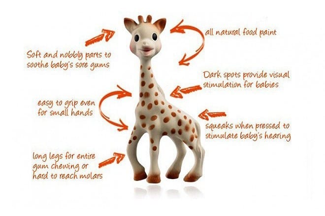 Sophie The Giraffe Teether in Gift Box - 100% Natural Rubber - STEAM Kids Brisbane