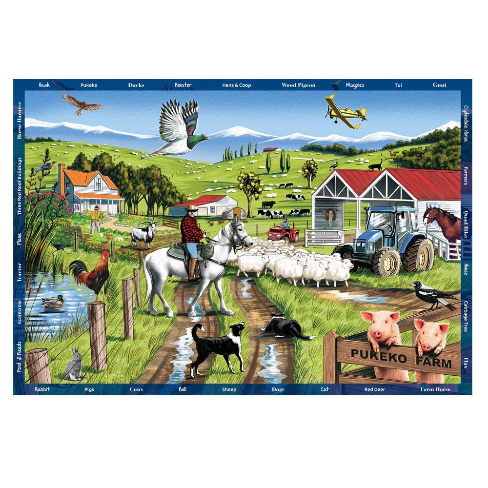 Holdson Seek & Find 300XL piece puzzle - The Farm - STEAM Kids 