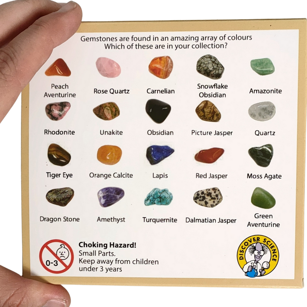 Natural Gemstones Box of 25 - STEAM Kids 