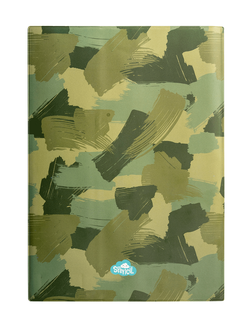 Spencil A4 Bookcover - Camo Biker 3 | Book Cover A4 Exercise Book Size - STEAM Kids 