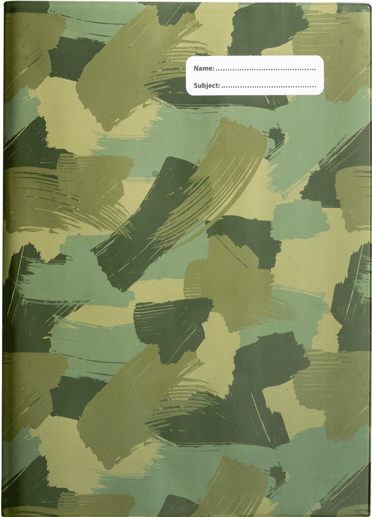 Spencil A4 Bookcover - Camo Biker 3 | Book Cover A4 Exercise Book Size - STEAM Kids 