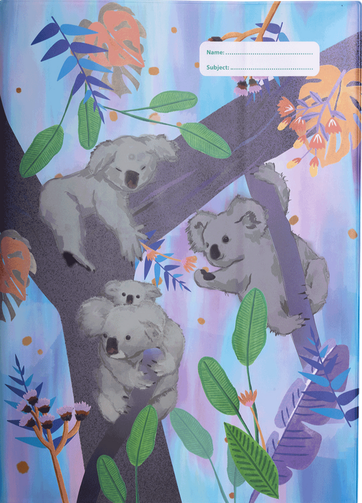 Spencil A4 Bookcover - Koala Daydream 1 I Book Cover A4 Exercise Book Size - STEAM Kids 