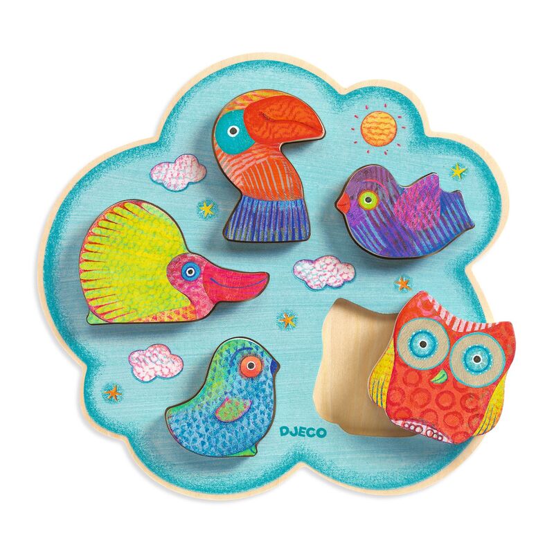 MINI DRAFT Toucanco Wooden Puzzle | Djeco BARCODE WEIGHT - STEAM Kids Brisbane