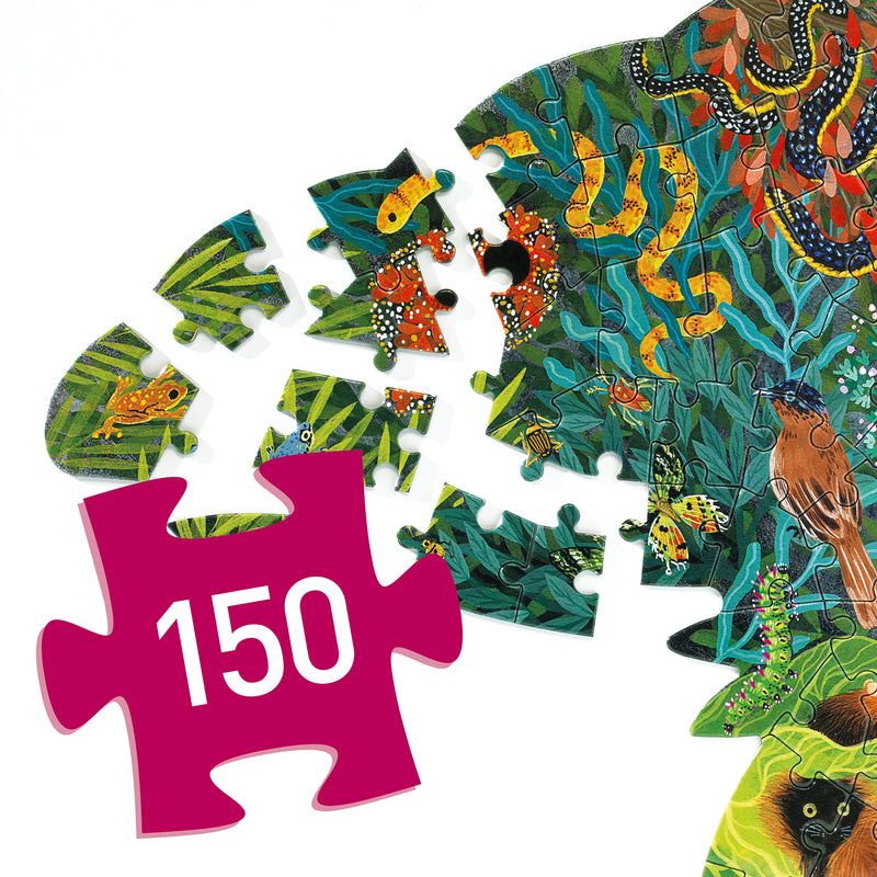 Djeco Puzzle Art Chameleon 150 piece - STEAM Kids Brisbane