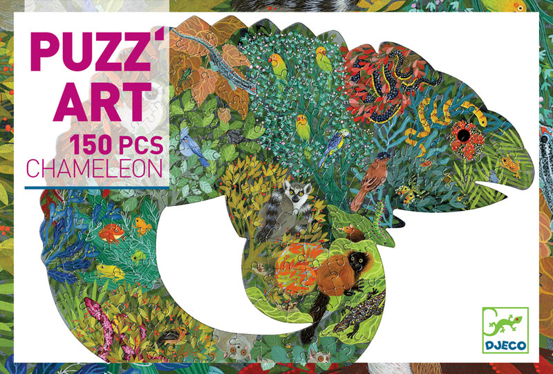 Djeco Puzzle Art Chameleon 150 piece - STEAM Kids Brisbane