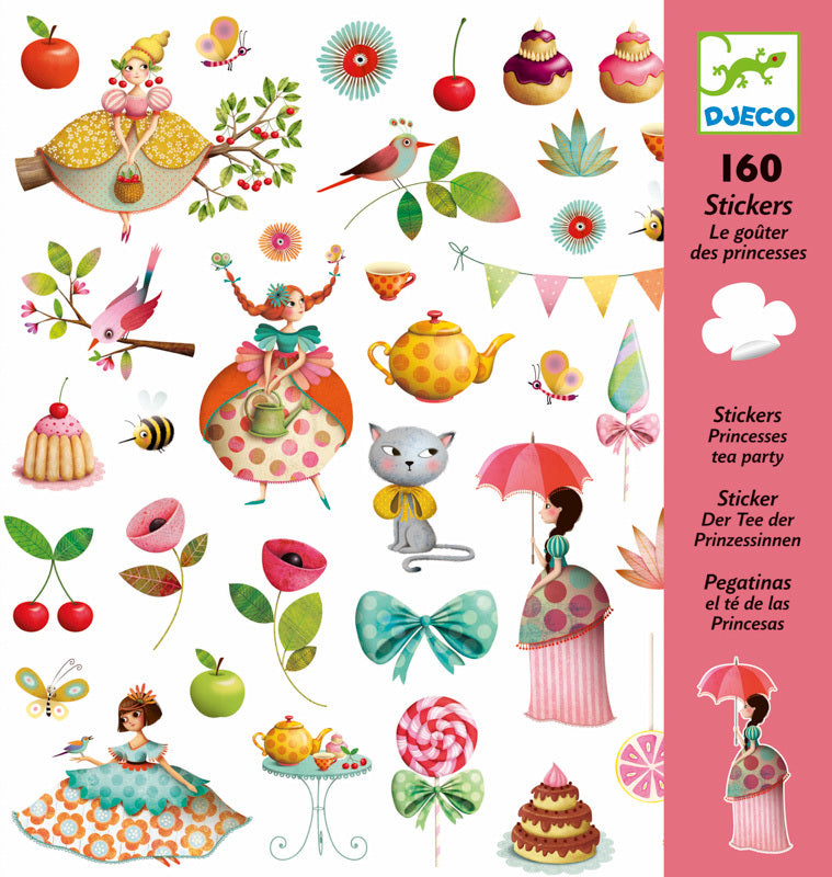 Djeco Princess Tea Party Stickers - STEAM Kids Brisbane