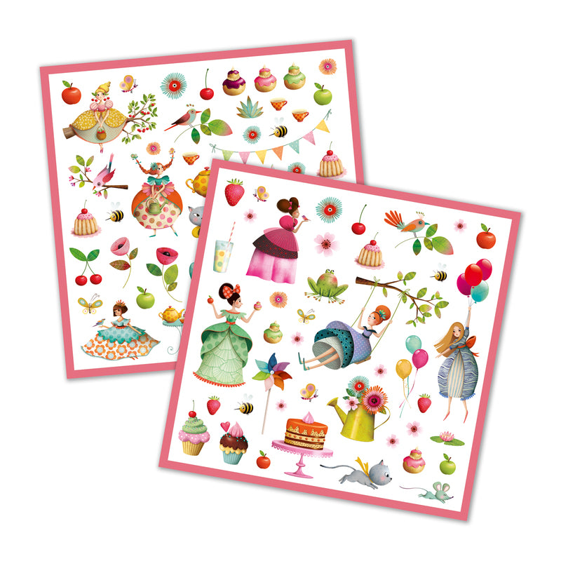 Princess Tea Party Stickers | Djeco - STEAM Kids Brisbane