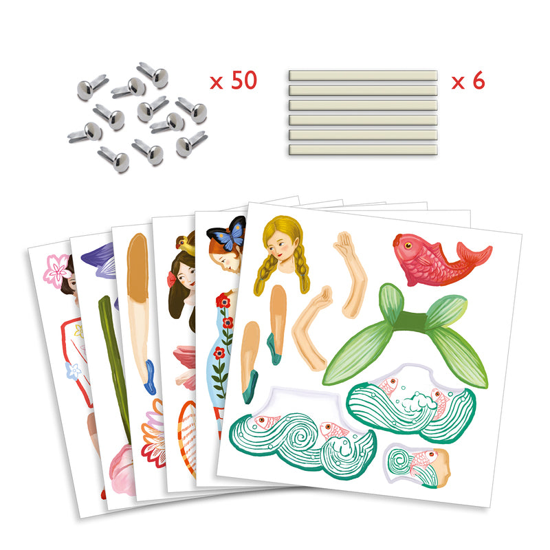 Djeco Fairies Paper Puppets | Paper craft kit - STEAM Kids 