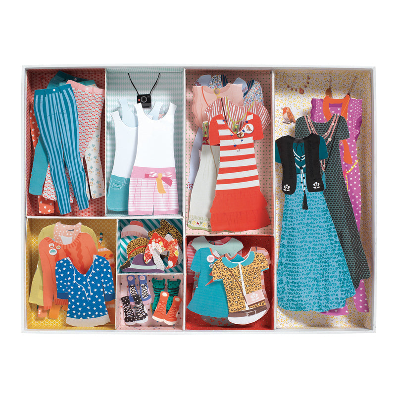 One Big Dressing Room | A Well Stocked Wardrobe. Paper Doll | Djeco - STEAM Kids Brisbane