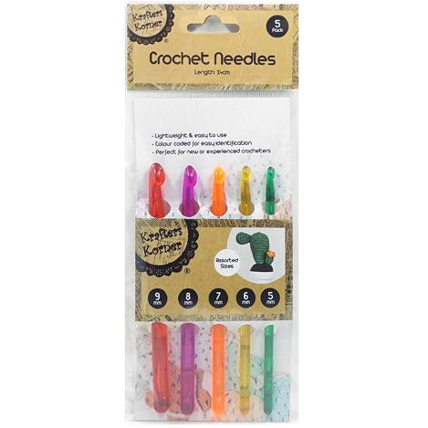 Crochet Hooks Pack of 5 | Krafters Korner - STEAM Kids Brisbane