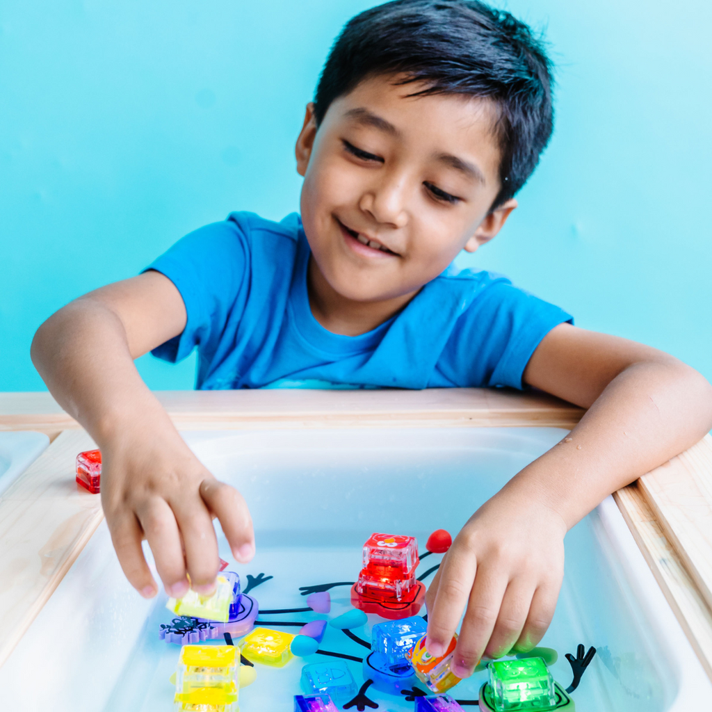 Glo Pal Light-Up Cubes - Blue | Jellystone - STEAM Kids Brisbane