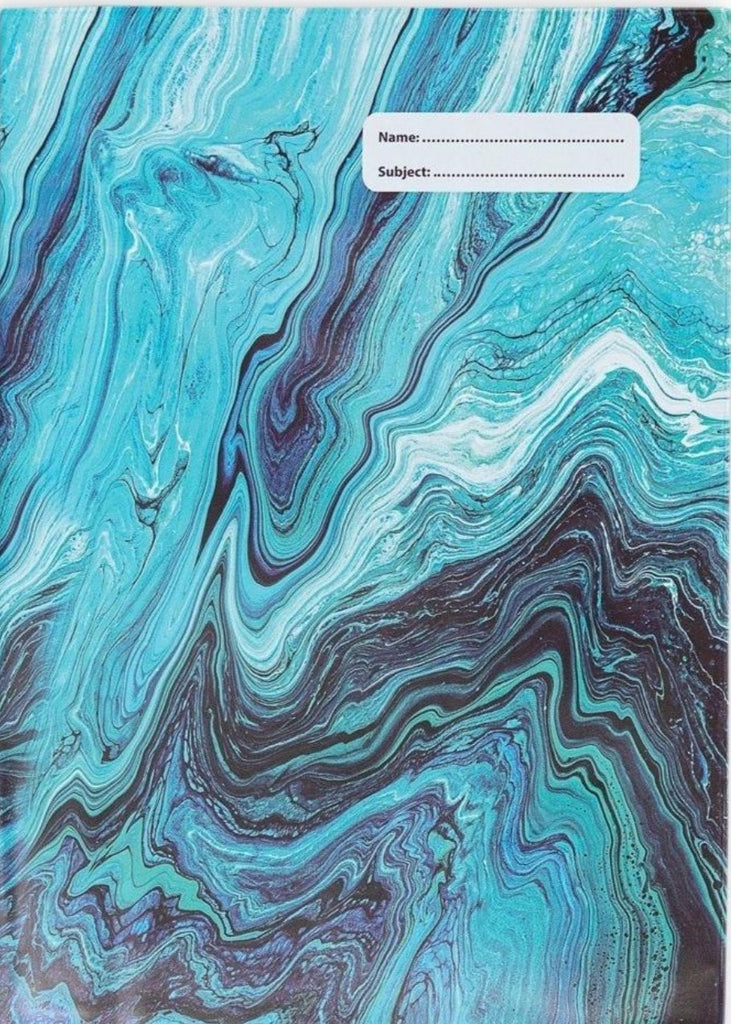 Spencil A4 Bookcover - Ocean Marble II  | Book Cover A4 Exercise Book Size - STEAM Kids Brisbane